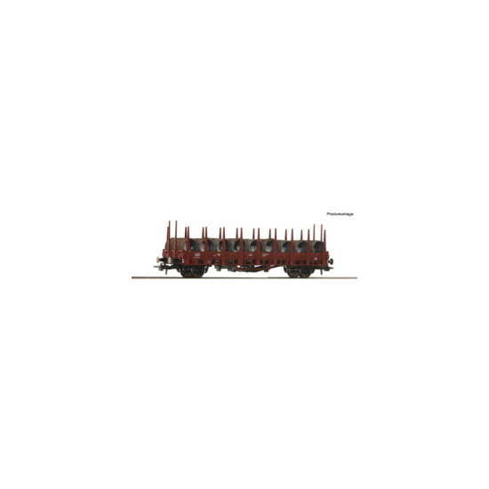 Roco 6600268, Wagon towarowy otwarty platforma Kbms 440 H0